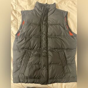 Abercrombie & Fitch Black Vest with Orange Lining